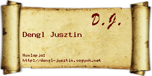 Dengl Jusztin névjegykártya